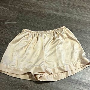 Light pink silk PJ shorts